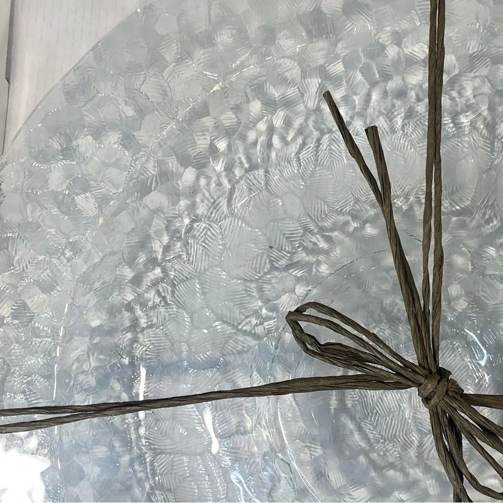 Home Essentials Serving Platter Chip Dip Original Packaging Bent Glass NWT